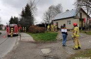 Pożar garażu w Dobieszynie