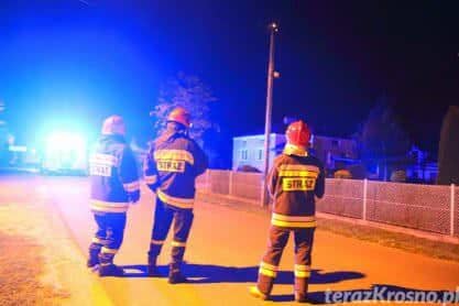 Pożar słupa elektrycznego w Śwerzowej Polskiej