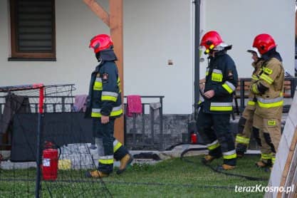 Pożar w budynku w Komborni