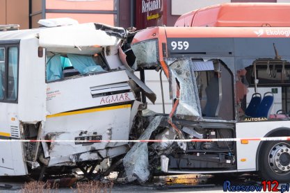 Wypadek w Rzeszowie. Zderzenie dwóch autobusów, 23 osoby w szpitalu