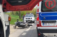 Wypadek na DK28, zderzenie motocykla z samochodem