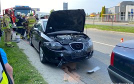 Wypadek na Podkarpackiej. Zderzenie trzech samochodów