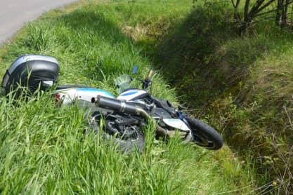 Wypadek w Bałuciance. Poszkodowana pasażerka motocykla