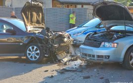 Wypadek w Jedliczu, zderzenie dwóch samochodów