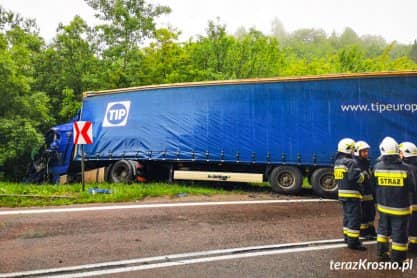 Wypadek w Komborni, zablokowana DK19