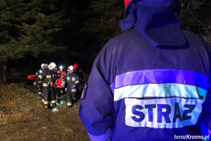 Wypadek w lesie w Iwoniczu-Zdroju, poważnie ranny nastolatek