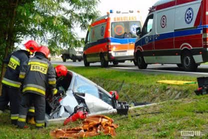 Wypadek w Moderówce. Trzy osoby poszkodowane