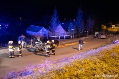 Wypadek w Rogach, poszkodowanych dwóch kierowców