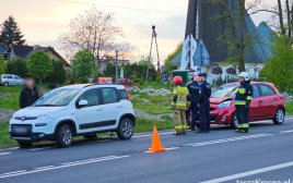 Zderzenie dwóch samochodów w Potoku
