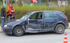 Zderzenie dwóch samochodów w Rymanowie-Zdroju