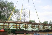 Budowa mostu w Krościenku Wyżnym
