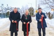 Oficjalne otwarcie drogi w Łężanach