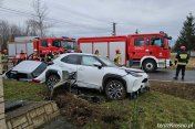 Zderzenie dwóch samochodów w Bóbrce