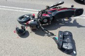 Zderzenie motocyklisty z osobówką w Daliowej