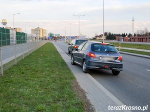 Kolizja 4 samochodów w Krośnie