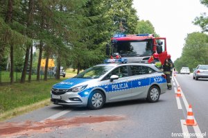 Kolizja samochód na Bieszczadzkiej w Krośnie