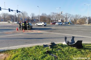 Kolizja w Krośnie na skrzyżowaniu