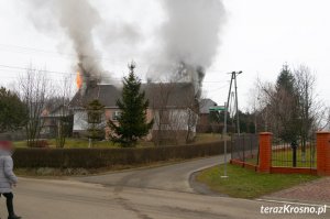 Pożar budynku w Bóbrce