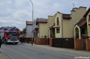 Pożar budynku w Krośnie