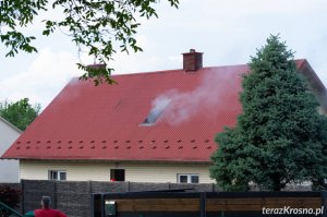 Pożar domu przy Prusa w Krośnie