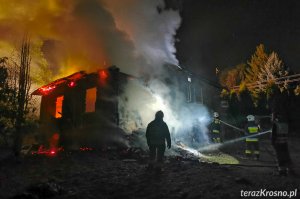 Pożar domu w Przybówce