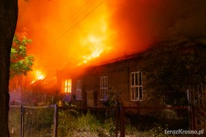 Pożar pustostanu w Polance