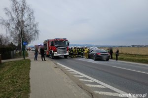 Pożar samochodu na Zręcińskiej w Krośnie