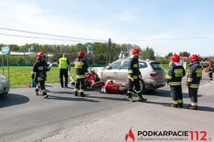 Wypadek w Krośnie na ul. Rzeszowskiej