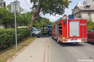 Zderzenie dwóch samochodów w Iwoniczu-Zdroju