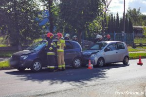 Zderzenie na ulicy Tysiąclecia w Krośnie