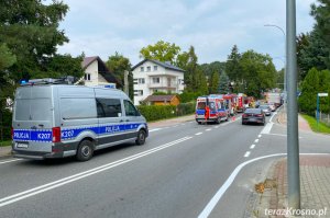 Zderzenie trzech samochodów na Niepodległości w Krośnie