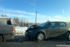 Zderzenie w Klimkówce trzech samochodów