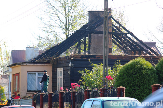pożar domu w Żeglcach