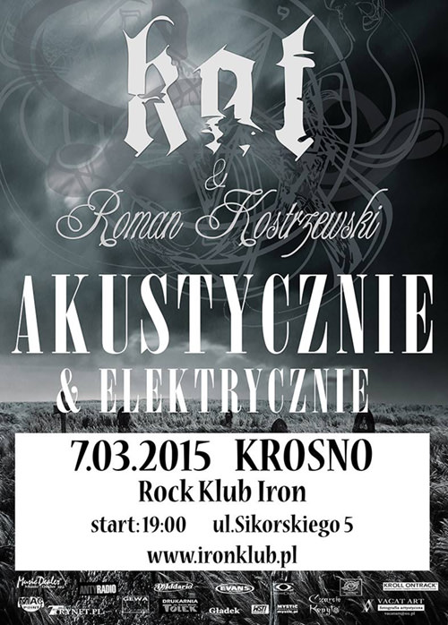 plakat KAT & Roman Kostrzewski w Rock Klub Iron